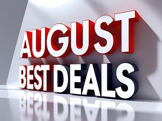 August best deals promotion graphic.