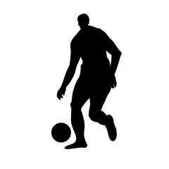 Football soccer player silhouette 