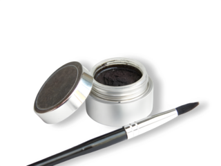 black kohl isolated on white and transparent background 