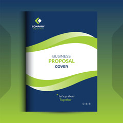 Green Proposal cover Design Template concepts are adept for corporate Business