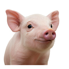 Cute Young Pig Isolated On Transparent Background A Photo Portrait