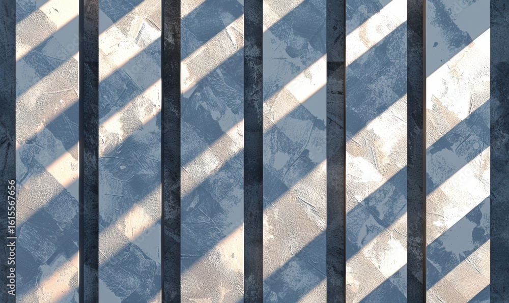 Poster abstract light and shadow pattern on textured surface vertical stripes