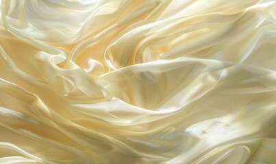 Obraz premium Abstract light beige fabric with flowing waves and elegant shiny texture