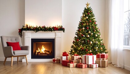 Cozy Christmas living room scene