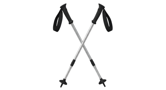 Crossed Black Poles Isolated On A Transparent Background Illustration