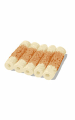 Delicious Japanese food snack chikuwa on white background 