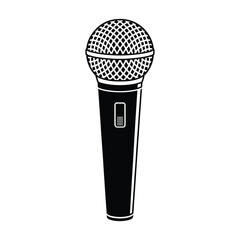 Black and white microphone illustration audio sound