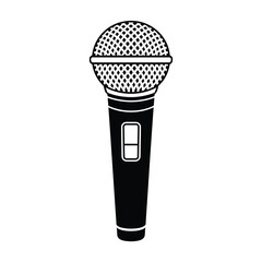 Black and white microphone illustration audio sound