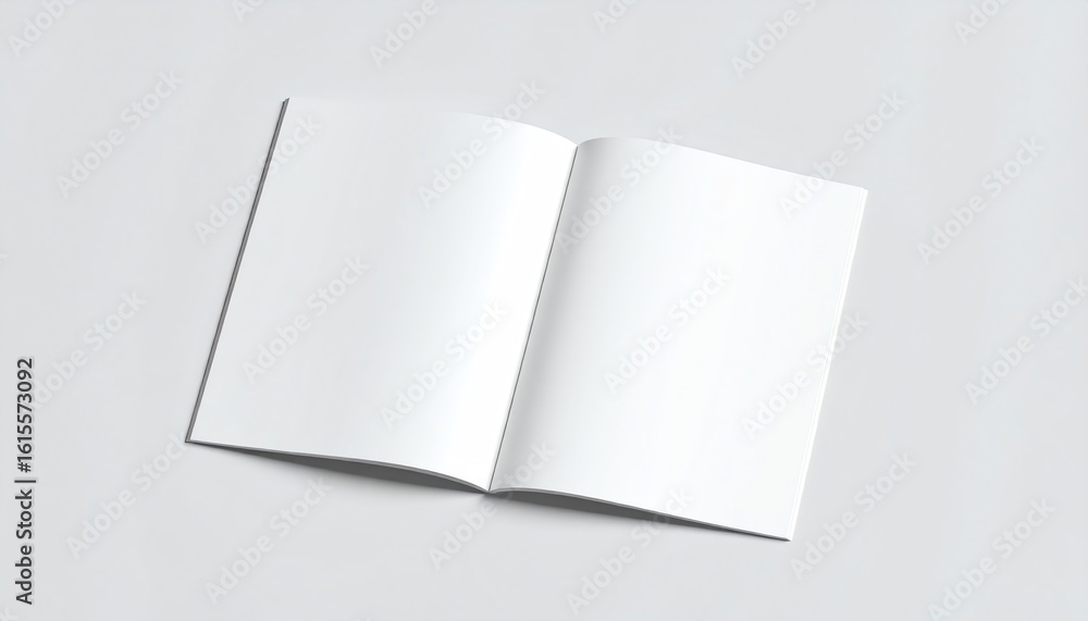 Poster a blank book presented for mock-up purposes and creative design display on a clean background for br