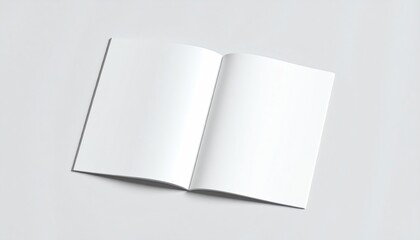 A blank book presented for mock-up purposes and creative design display on a clean background for brochure use