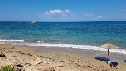 mytikas beach in summer preveza perfecture greece