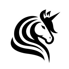 Spiritual Unicorn Logo in Black