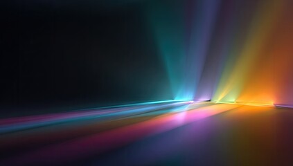 Abstract digital art, vibrant colorful rays