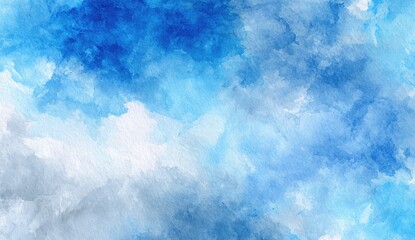 Obraz premium Abstract watercolor painting of swirling blues and grays