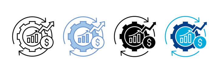 Business Efficiency  Icon Set Multiple Style Collection