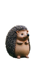 Cute Hedgehog Illustration Isolated Against Black Background