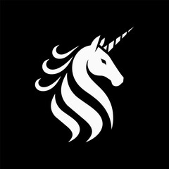 Bold Fantasy Logo Featuring Unicorn
