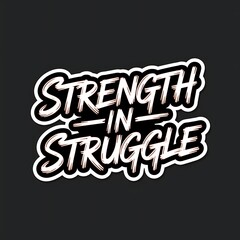 Obraz premium Strength in Struggle — barbell with vines wrapping around, thick white outline