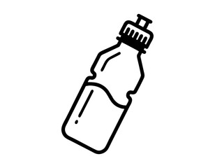 Minimal vector icon of a water bottle for hydration