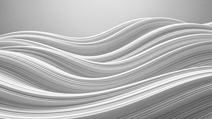 Obraz premium Abstract White Wave Background: Elegant, Smooth, Modern 3D Render