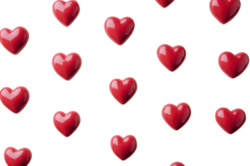 PNG Red hearts on a pink background pattern valentine's decoration.