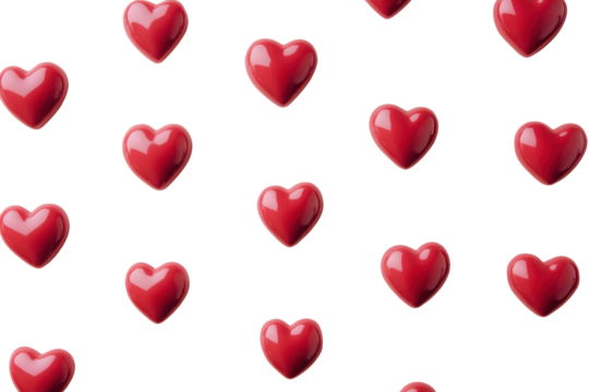 PNG Red hearts on a pink background pattern valentine's decoration. - Powered by Adobe