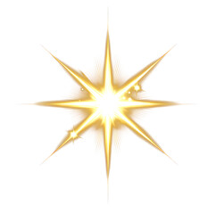 PNG A vector glowing gold light effect illustration lighting design.