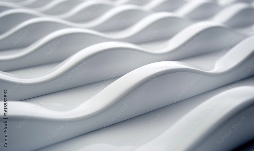 Poster abstract white waves pattern background surface clean minimalist design