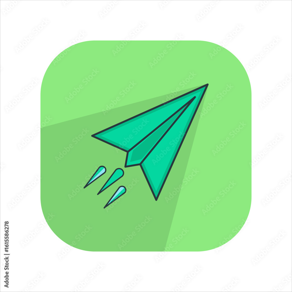 Poster illustration of a send icon. icon related to design elements. suitable for web site, app, user inter