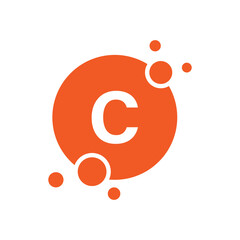 Vitamin C icon. Vitamin C pills, capsules, water drop, sign, symbol or label. Vitamin C supplement. Medical and health concept. Vector