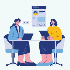 Illustration of an Recruitment Interview 