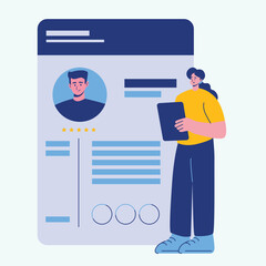 Illustration of an Recruitment Job Application Review