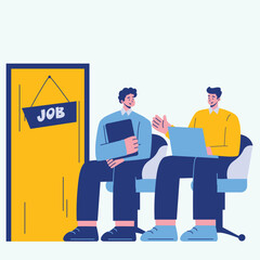 Illustration of an Recruitment Job Interview