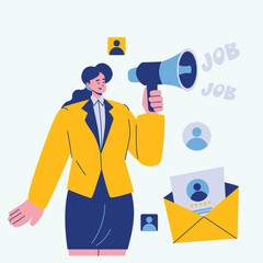 Illustration of an Recruitment Job Vacancy