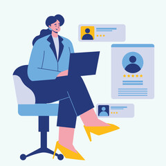 Illustration of an Recruitment Checking Applicant