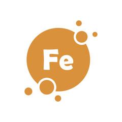 Minerals Iron Fe and Vitamin for health.