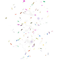 confetti on white background