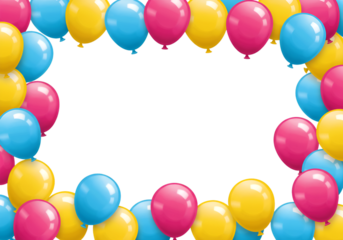 Festive Balloon Celebration Illustration With Colorful Background For Event