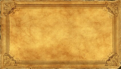Aged parchment paper with ornate border