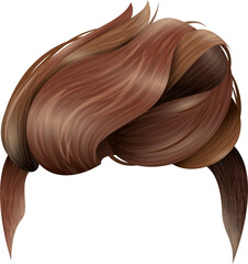 a vector illustration of a brown hairstyle for mens