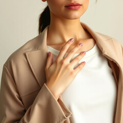 Woman in a Tan Blazer