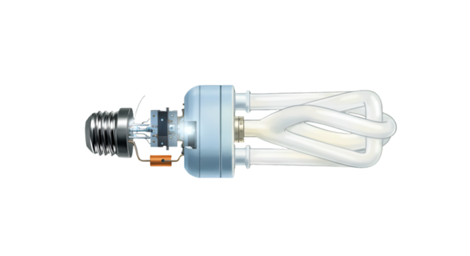 Electric Light Bulb Illustration Isolated On Transparent Background - Powered by Adobe