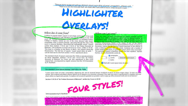 Neon Highlighter Overlay Sequences