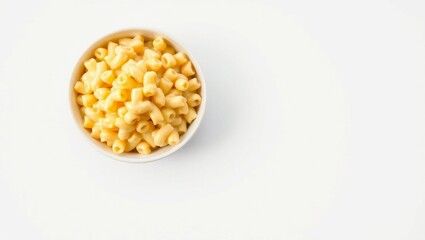 white surface mac and cheese top-down view comfort food minimal background macaroni and cheese creamy food photography cheesy pasta
