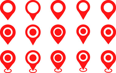 Location pin with circle. destination icon place address. specific geographic location. Map pin icon. navigation locator sign 