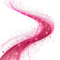 Neon Pink Particle Flow Curve