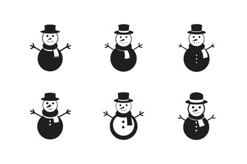 snowman with a scarf vector art