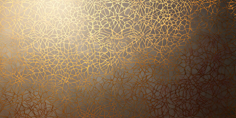 Golden intricate geometric pattern on a gradient background
