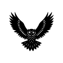 Obraz premium snowy owl mid flight vector art
