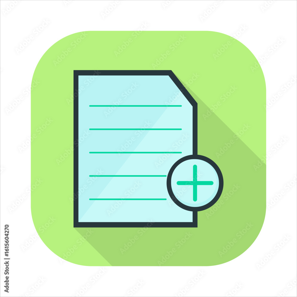 Poster illustration of a create document icon. icon related to design elements. suitable for web site, app,